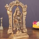 Brass Superfine Tirupati Balaji Lord Venkateshwara Idol | 6.5" Sacred Murti | 800g Premium Handcrafted Statue | Home Temple Blessing | Jaipurio